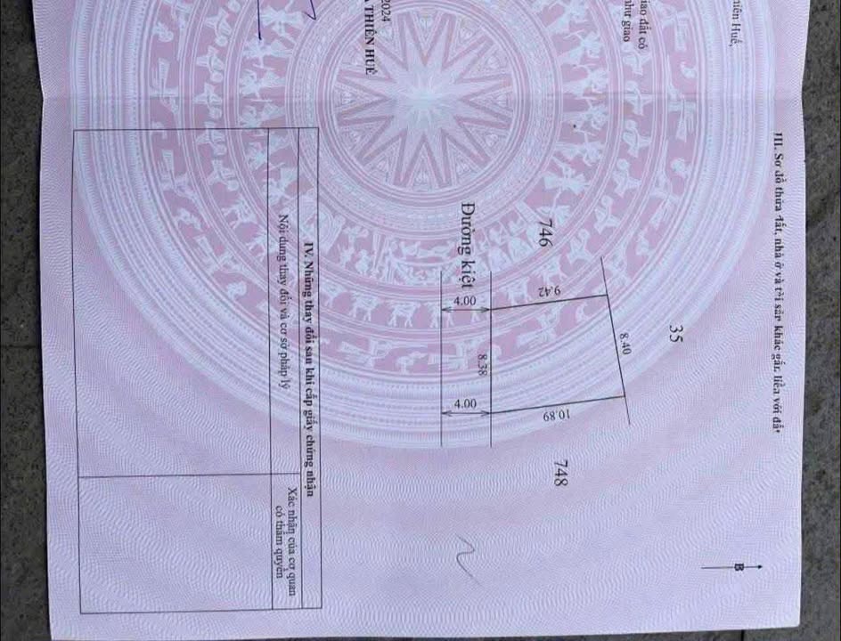 Đất Nền Kiệt Ô Tô Phường Thủy Vân, Huế - 85m² Hướng Nam, Giá 1.45 Tỷ