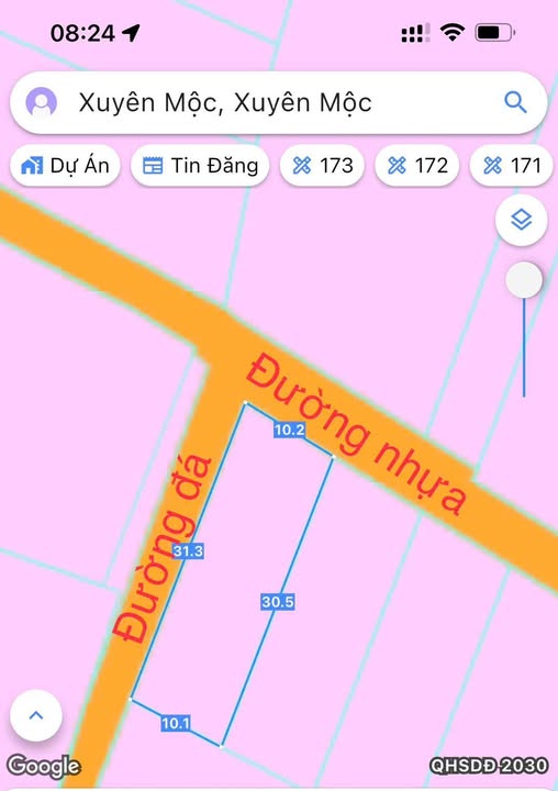 Đất nền Xuyên Mộc 323m² giá 2.1 tỷ - Lô góc 2 mặt tiền đẹp!