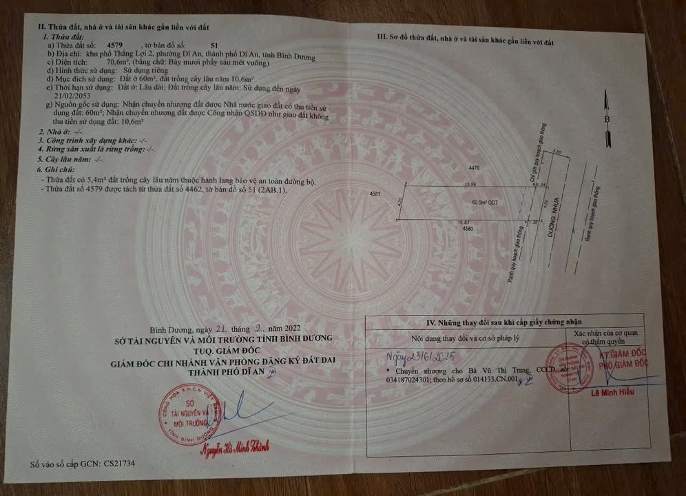 Đất nền Dĩ An 70m² giá 3.95 tỷ - Sổ đỏ chính chủ!
