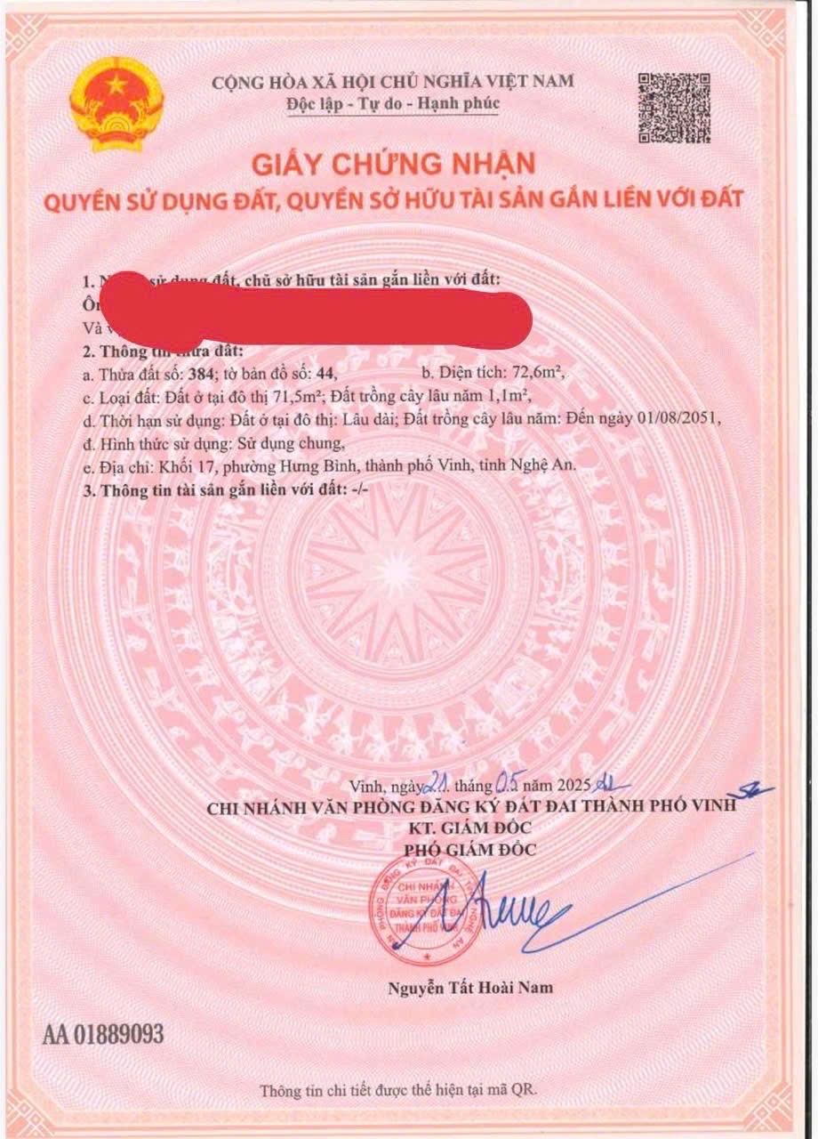 Bán đất Hưng Bình Ngõ Văn Đức Giai