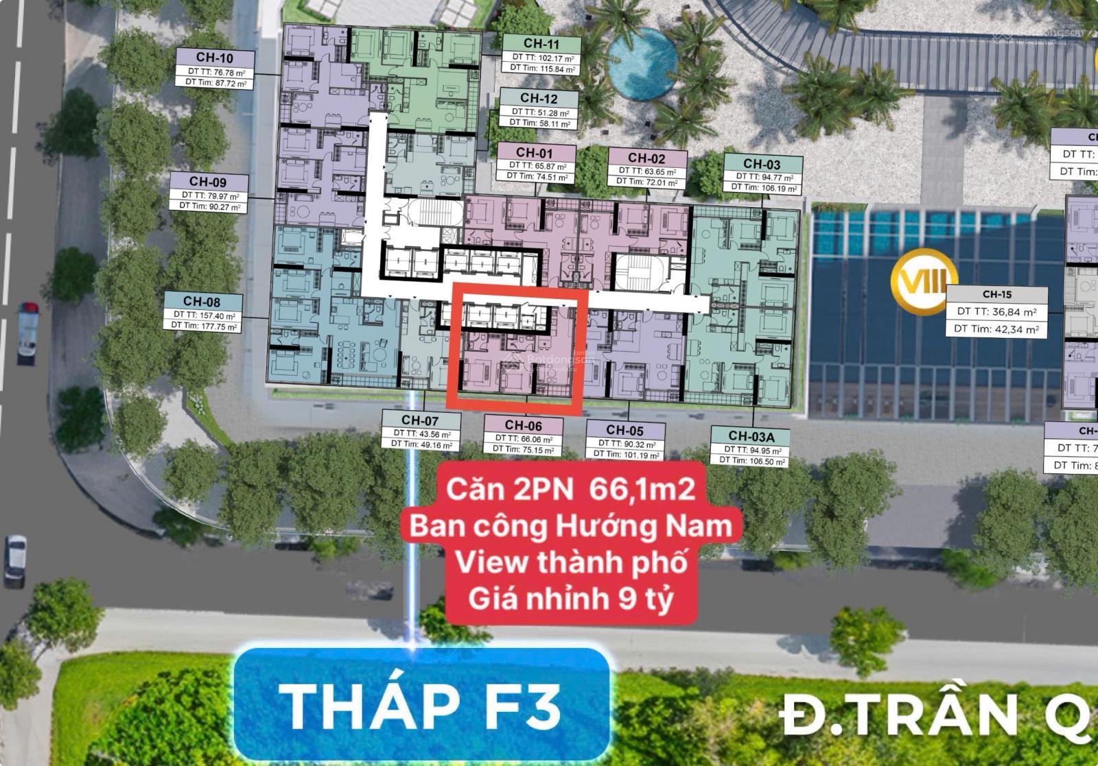 Căn hộ Sun Feliza 66.1m² - Tầng trung, view đẹp, giá 9.6 tỷ