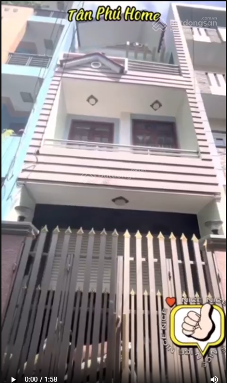 Nhà Cho Thuê Hẻm 5m Tân Phú - 50.4m² - 11.9 Triệu/Tháng