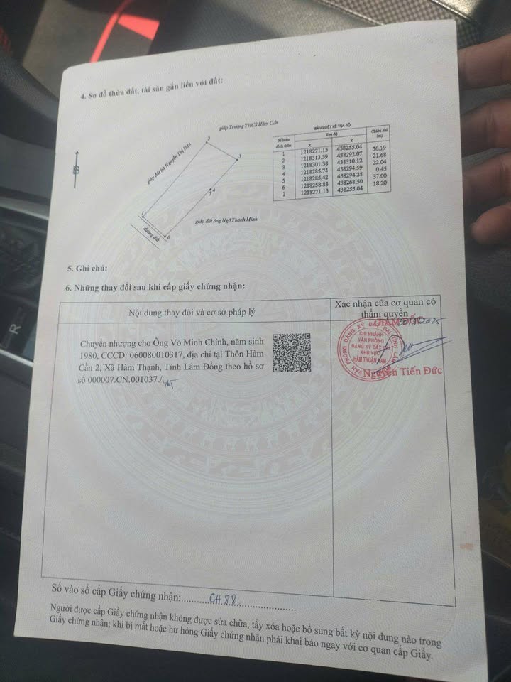 Đất nền Hàm Thuận Bắc 1080m² giá 650 triệu - Tiềm năng tăng giá vượt trội!