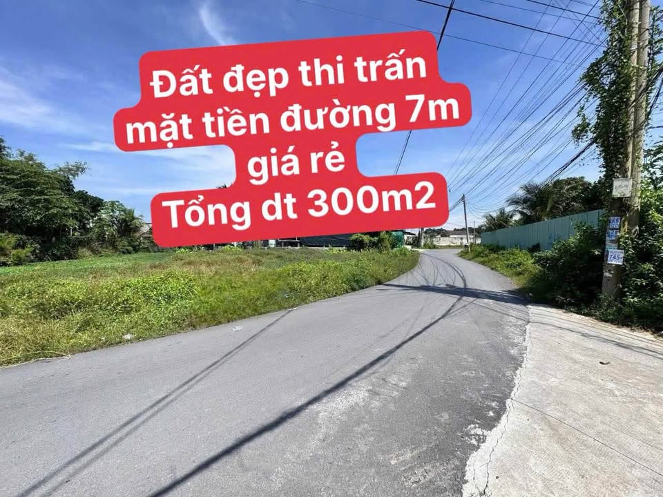 Bán đất mặt tiền Út An Đức Hòa 300m² giá 2.7 tỷ - Sổ hồng sẵn!