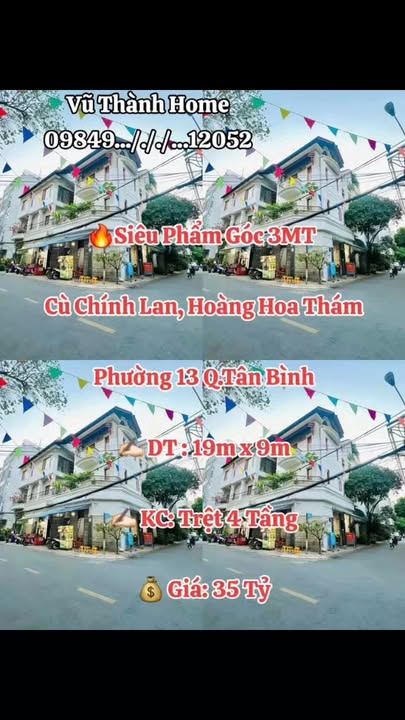 Nhà Mặt Tiền 3MT Cù Chính Lan, Tân Bình - 171m², 5 Tầng, Giá 35 Tỷ