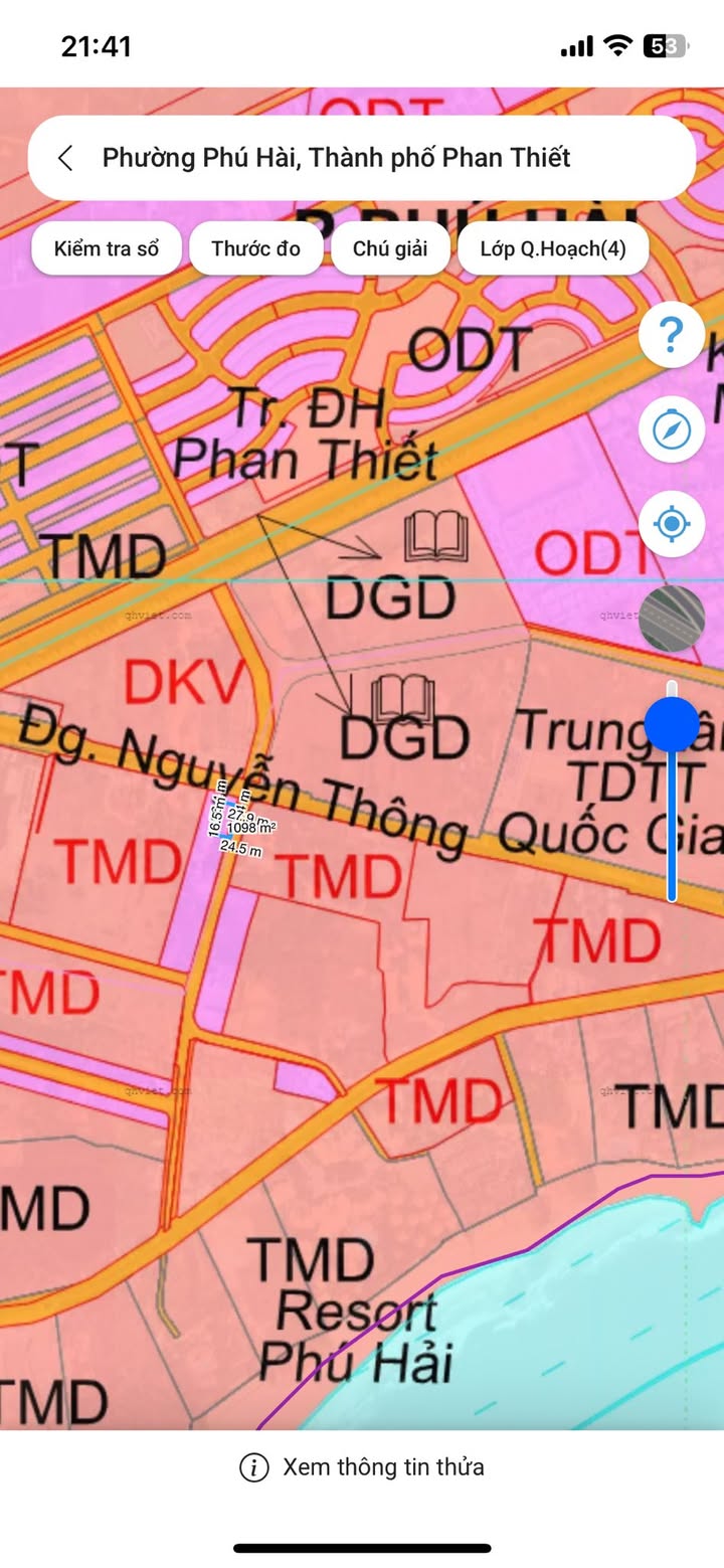 Đất Nền 1091m² Mặt Tiền Nguyễn Thông, Phan Thiết - View Biển, Giá Tốt