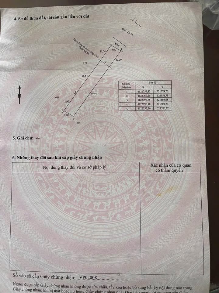 Đất mặt tiền QL54 Bình Tân 350m² giá 1.8 tỷ - Sổ hồng sẵn!