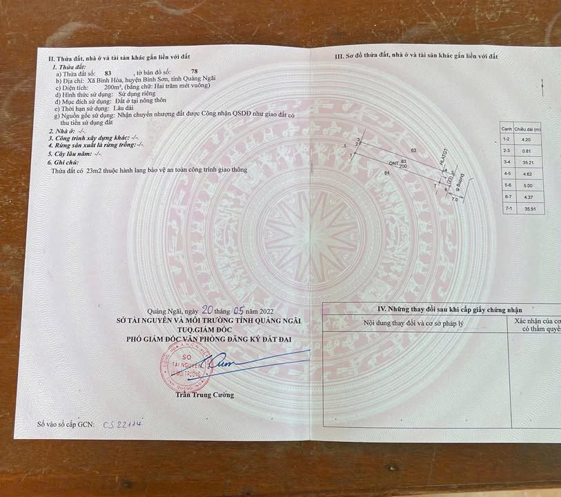 Đất Nền Chính Chủ 200m² Đường 7m, Bình Sơn, Quảng Ngãi - Giá 699 Triệu