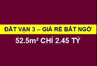 Đất nền Mỹ Đình 2, Nam Từ Liêm 52.5m² - Đường to ô tô