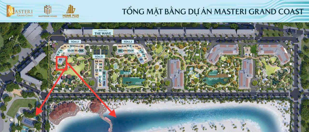 Căn hộ 130m² view biển hồ 4PN tại Masteri Grand Coast - Giá chỉ 9 tỷ