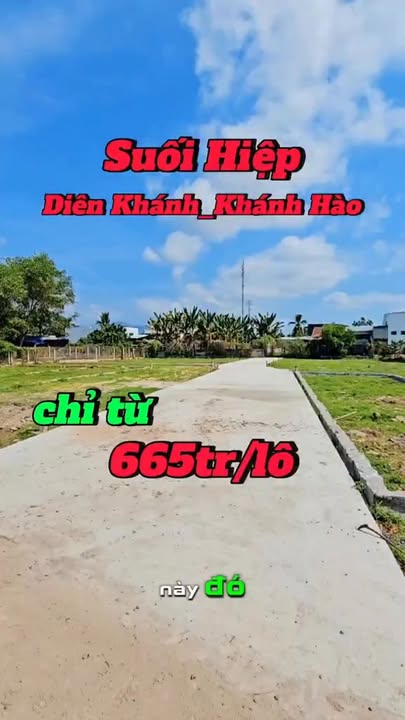 Đất nền Suối Hiệp Diên Khánh 70m² giá 665 triệu - Sổ đỏ chính chủ