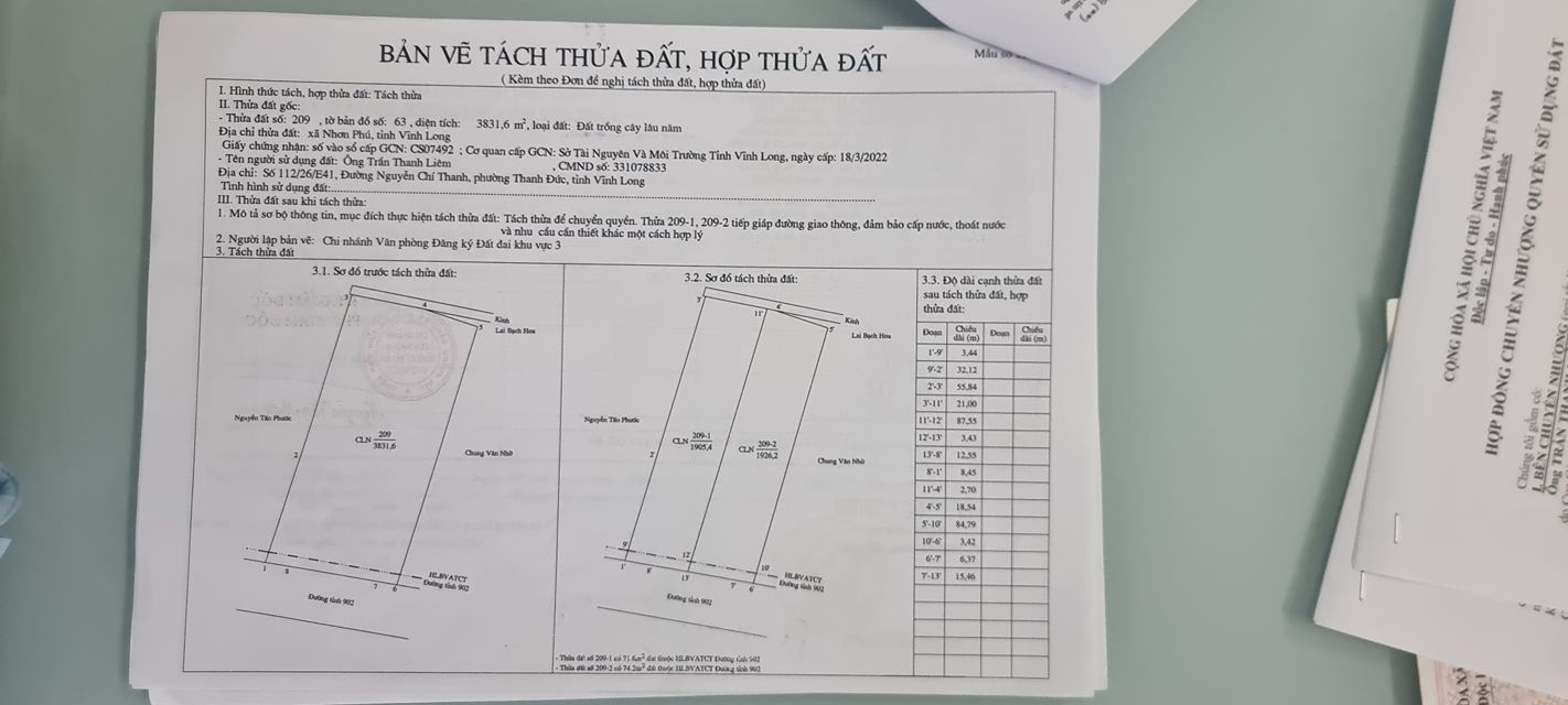 Bán đất mặt tiền ĐT 902 Mang Thít 2064m² - Đón sóng Cầu Đình Khao