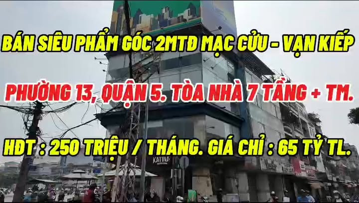 Bán tòa nhà góc 2MT Quận 5 82m² - Hợp đồng thuê 250 triệu/tháng!