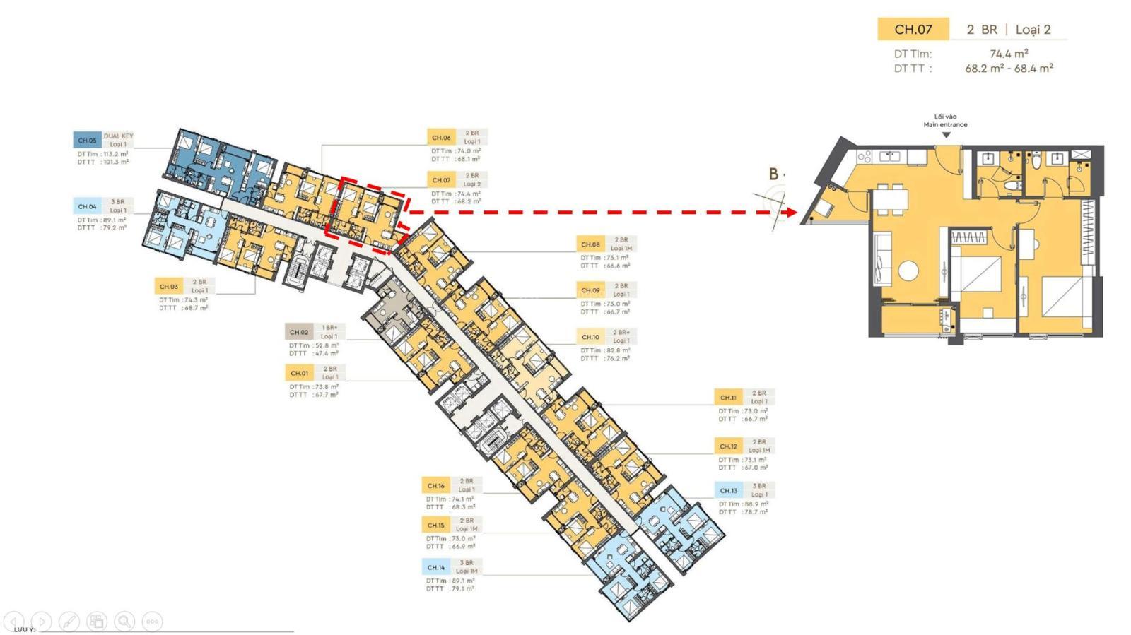 Bán gấp căn hộ Masteri Rivera Đà Nẵng - View Sông Hàn, Downtown - Chênh 300 Triệu
