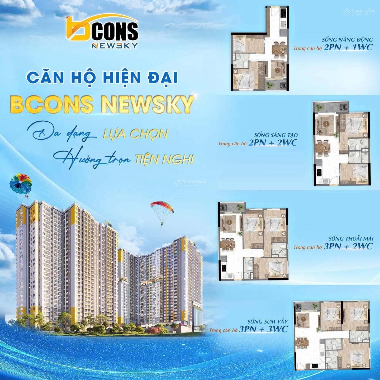 Căn hộ Bcons NewSky - 70m² - 2PN - Quốc Lộ 13, Thuận An - Giá từ 2.55 tỷ