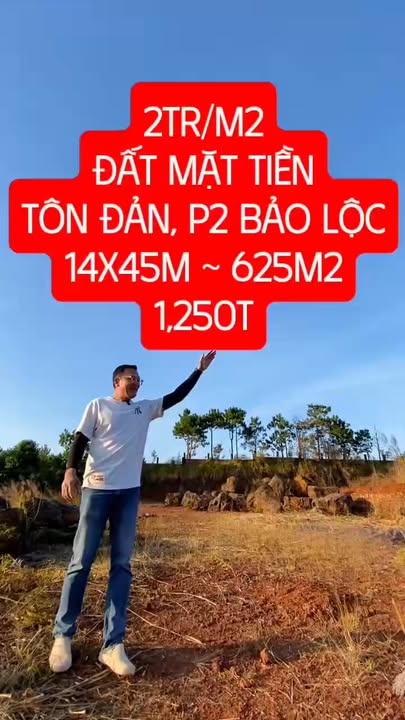 Đất Mặt Tiền Tôn Đản, Bảo Lộc 625m² - Giá Đầu Tư 1.25 Tỷ