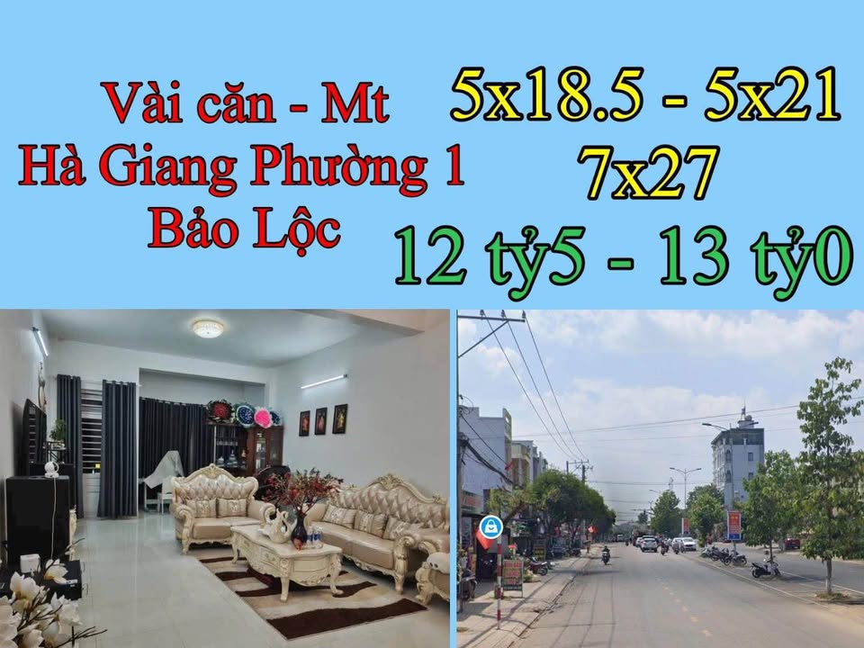 Nhà Phố Đường Hà Giang Bảo Lộc 105m² giá 13 tỷ - Mặt tiền kinh doanh!