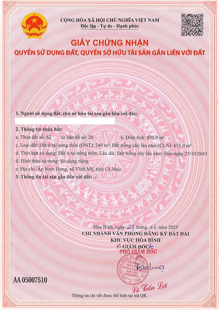 Bán Gấp 3ha Đất Vườn Tặng Nhà Cấp 4 Tại Bạc Liêu - Sổ Đỏ Chính Chủ