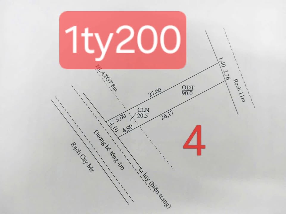 Đất nền Phường Châu Văn Liêm, Ô Môn 116m² - Sổ hồng chính chủ