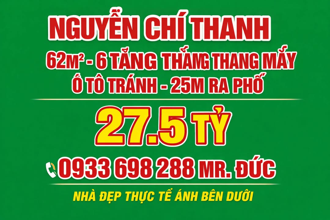 Nhà phố Nguyễn Chí Thanh 62m² giá 27.5 tỷ - Ô tô tránh - Thang máy xịn!