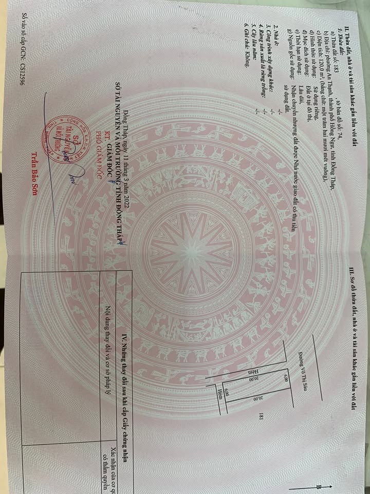 Nhà Mặt Tiền Võ Thị Sáu, TP. Hồng Ngự - Kinh Doanh Đắc Lợi, Sân Vườn Rộng 120m²