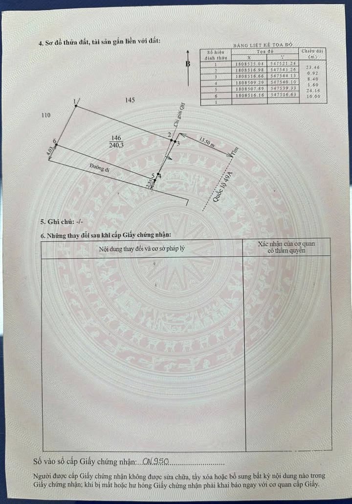 Đất Mặt Tiền QL49 Huế 240m² - Gần Trường Học, Giá Tốt