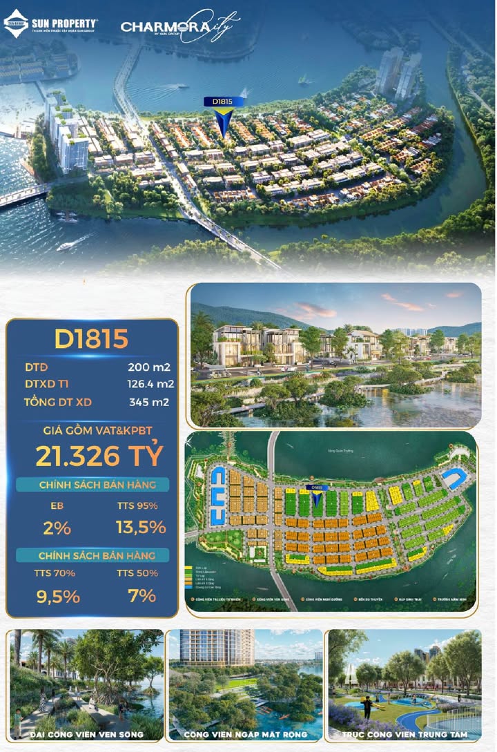 Biệt Thự Đảo Charmora City 200m² - Sống Sang, View Sông Đỉnh Cao
