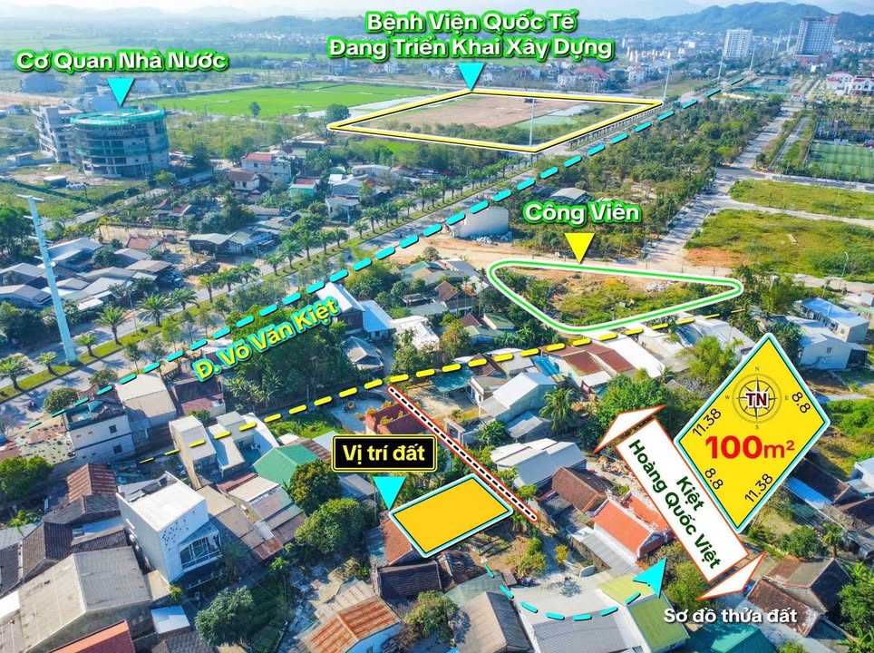 Đất Nền Hoàng Quốc Việt Huế - 100m² Sổ Đỏ, Ô tô Đỗ Cửa