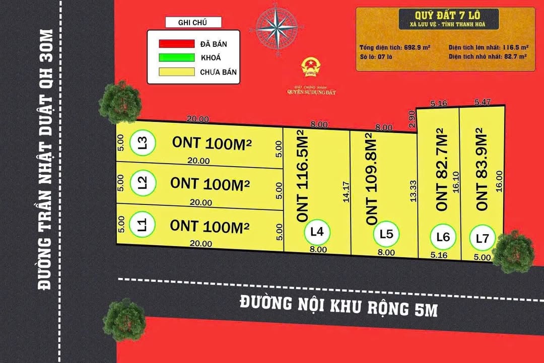 Đất nền Kim Sơn Ninh Bình 110m² giá 800 triệu - Sổ đỏ chính chủ!