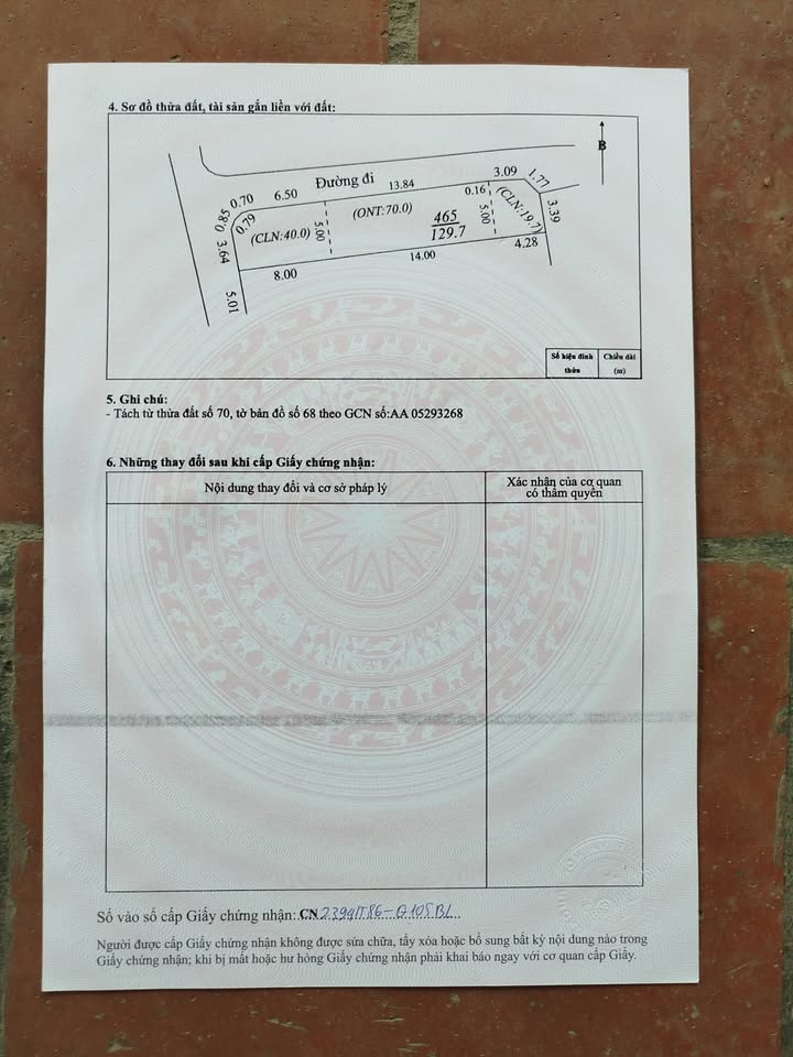 Đất Sổ Đỏ 130m² Thôn Tam Hợp, Hiệp Hòa, Bắc Giang - Giá 1 Tỷ