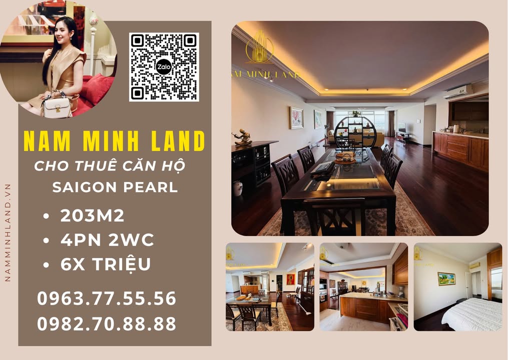 Căn hộ Saigon Pearl 203m² View Sông Sài Gòn - View đẹp!