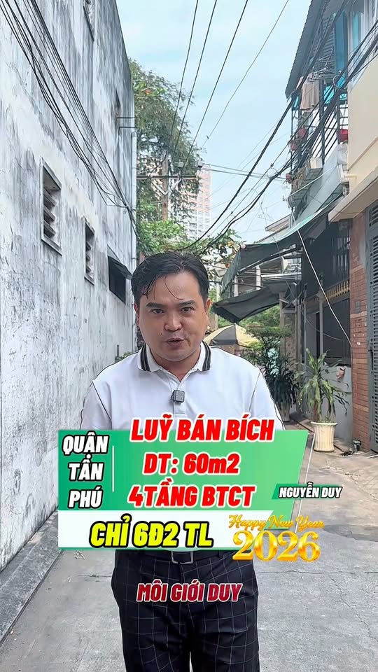 Nhà Phố Tân Phú 60m² - Ngang 6m hiếm có, giáp Q6 & Q11!