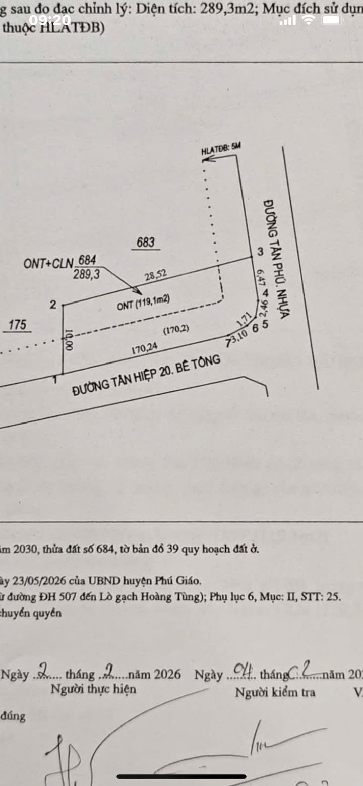 Đất nền Tân Hiệp Phú Giáo 100m² giá 950 triệu - Đất thổ cư 100%!