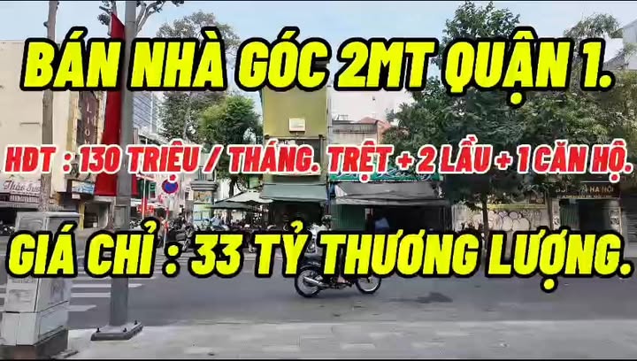 Nhà Góc 2 Mặt Tiền Sương Nguyệt Ánh - Tôn Thất Tùng Q1, 78m², HĐ Thuê 130 Triệu/Tháng