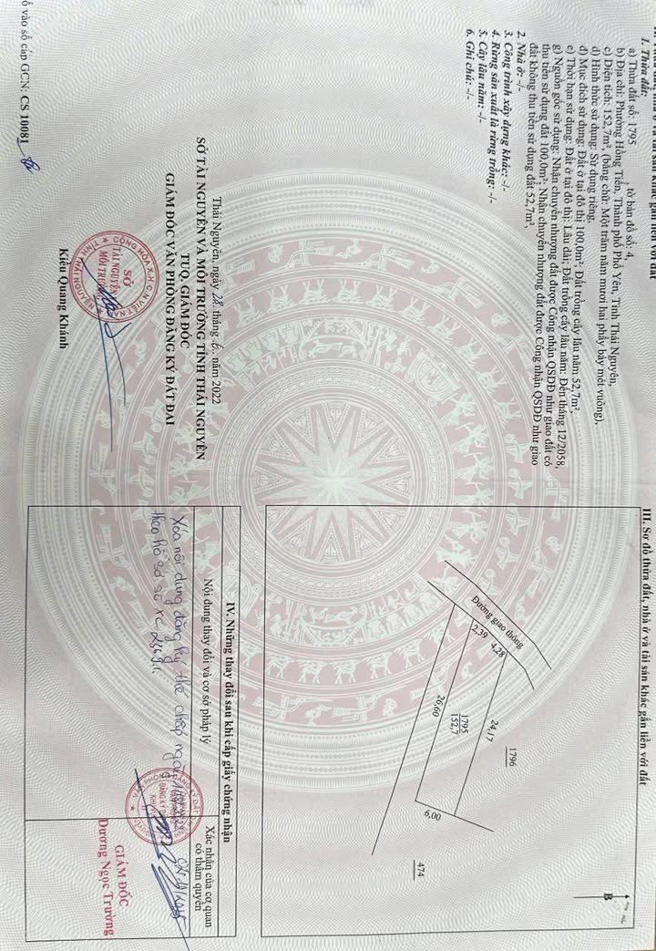 Đất nền 152m² Mãn Chiêm, Sông Công - Sổ đỏ, gần 2 KCN lớn