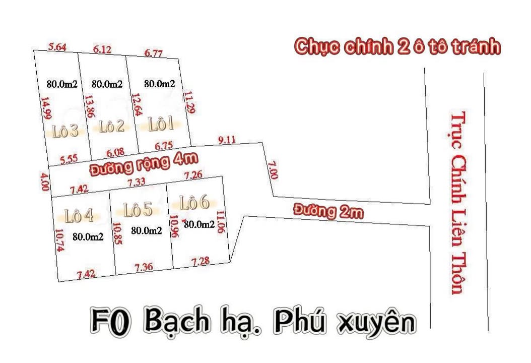 Đất nền Bạch Hạ Phú Xuyên 80m² giá 1.4 tỷ - Sổ đỏ chính chủ