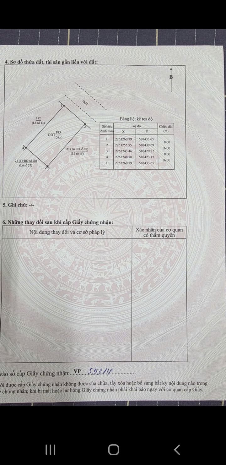 Đất nền Thôn Ao Phe, Vũ Thư, Thái Bình 128m² - Hướng Bắc, Giá tốt