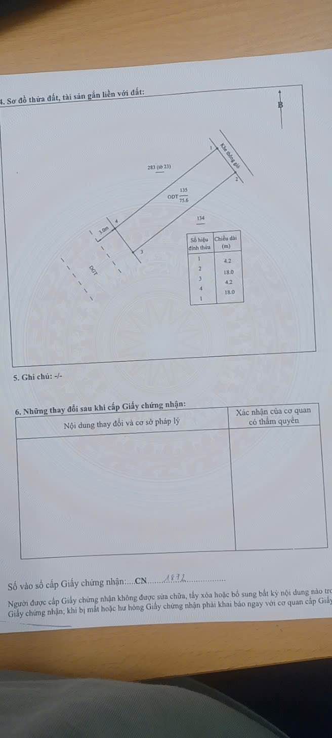 Đất nền Trần Lãm, Thái Bình 75.6m² - Sổ đỏ chính chủ!