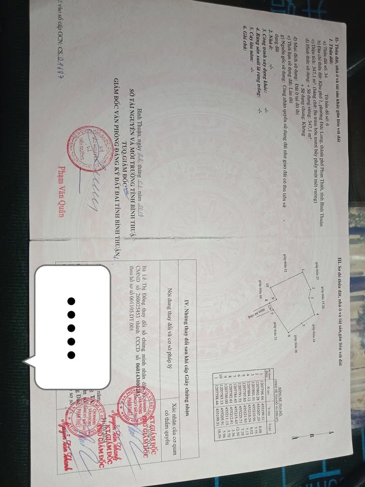 Bán Đất 347m² Trần Hưng Đạo, Phan Thiết - Giá 9 Tỷ Thổ Cư