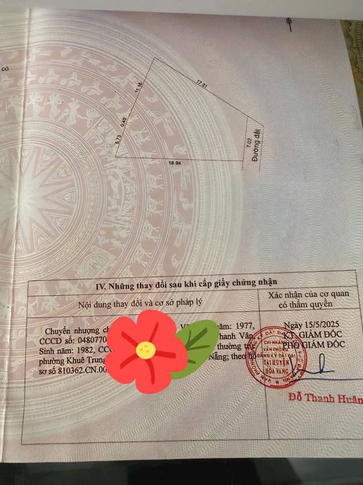 Bán đất Hòa Xuân Cẩm Lệ 213m² giá 2.35 tỷ - Đường to ô tô vào tận nơi