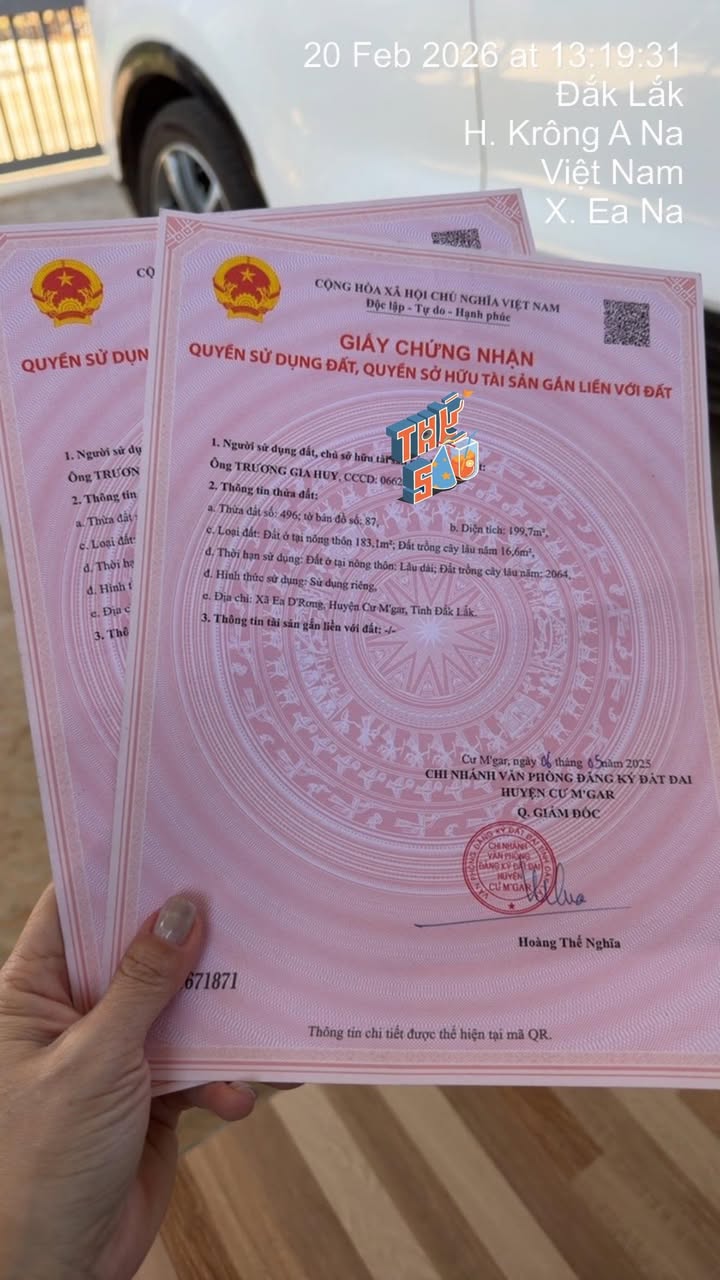 Bán đất Cư M'gar Đắk Lắk 200m² giá 2 tỷ - Sổ đỏ chính chủ!