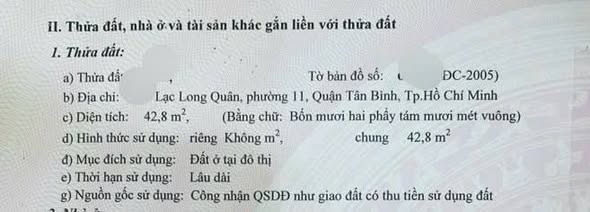 Bán nhà mặt tiền Lạc Long Quân Tân Bình 43m² - Vị trí đắc địa!