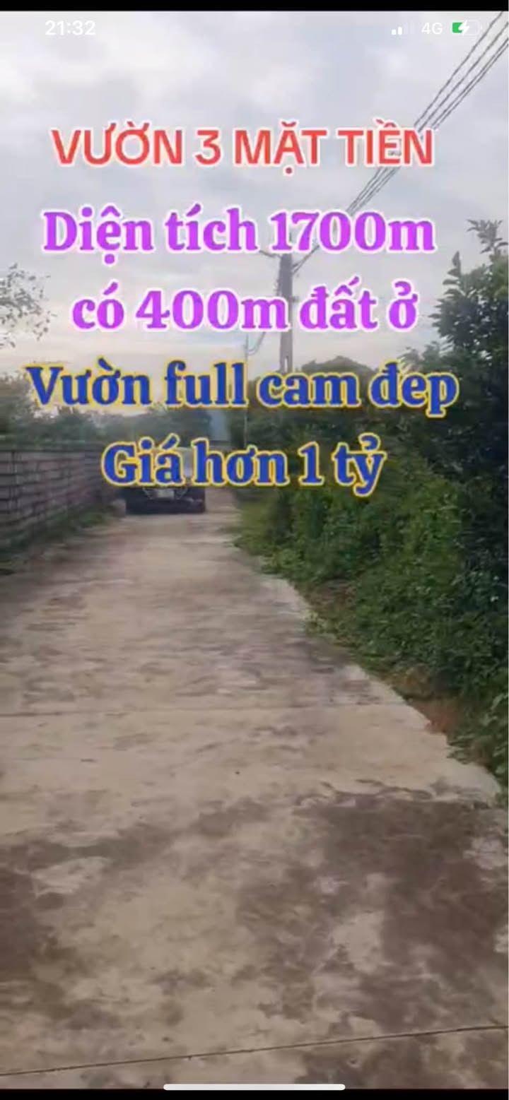 Đất nền Lục Ngạn 1700m² hơn 1 tỷ - Sổ đỏ chính chủ!