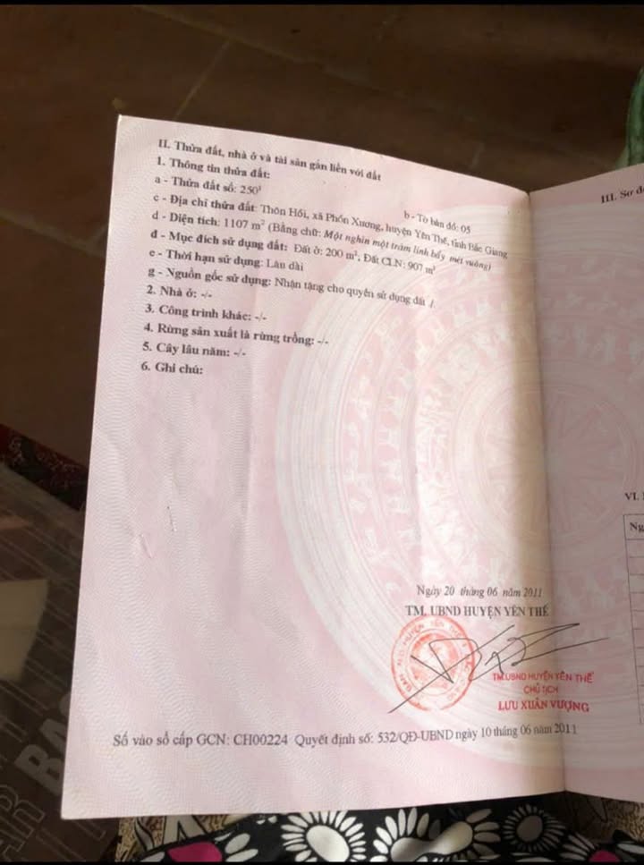 Đất nền Tổ dân phố Hồi Yên Thế 1107m² - Sổ đỏ chính chủ!