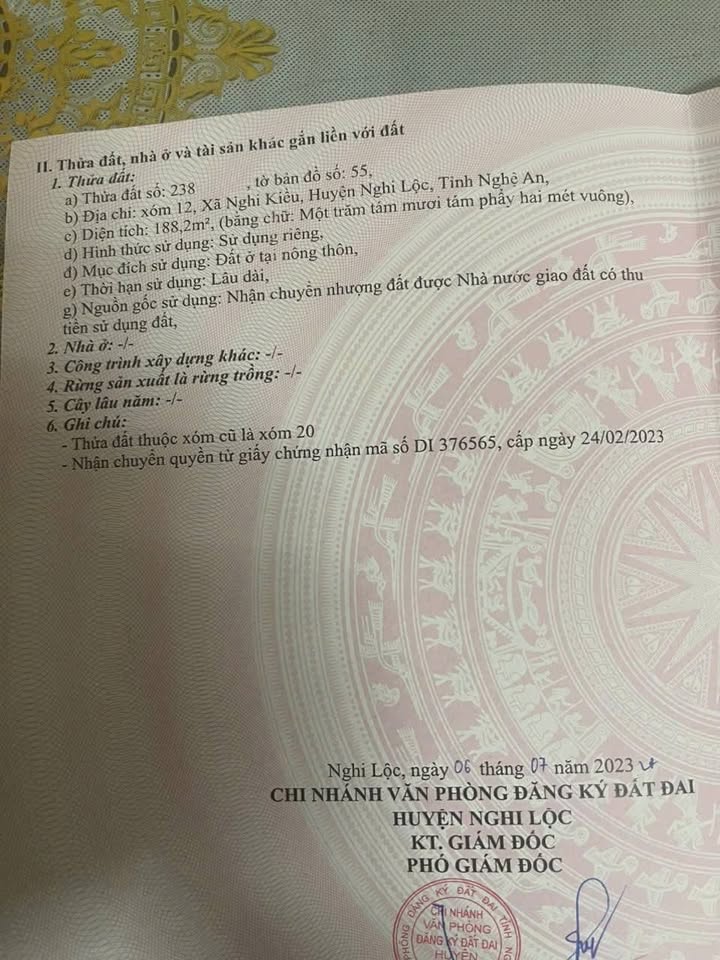 Đất Nền Nghi Long 188m² - Sổ Đỏ Sẵn Sàng - Giá Chỉ 700 Triệu