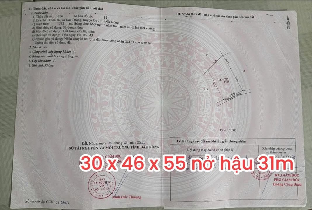 Đất nền Đắk Drông Cư Jút 1.5 sào giá 1.5 tỷ - Tiềm năng phân lô