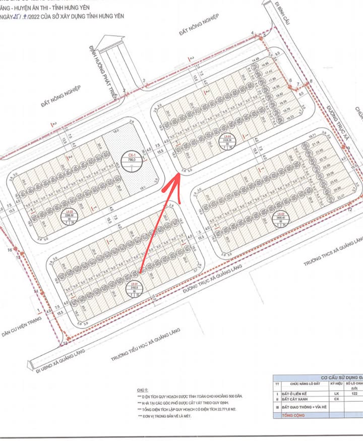 Đất nền góc Quảng Lãng, Ân Thi 98m² - Hướng Nam, view vườn hoa