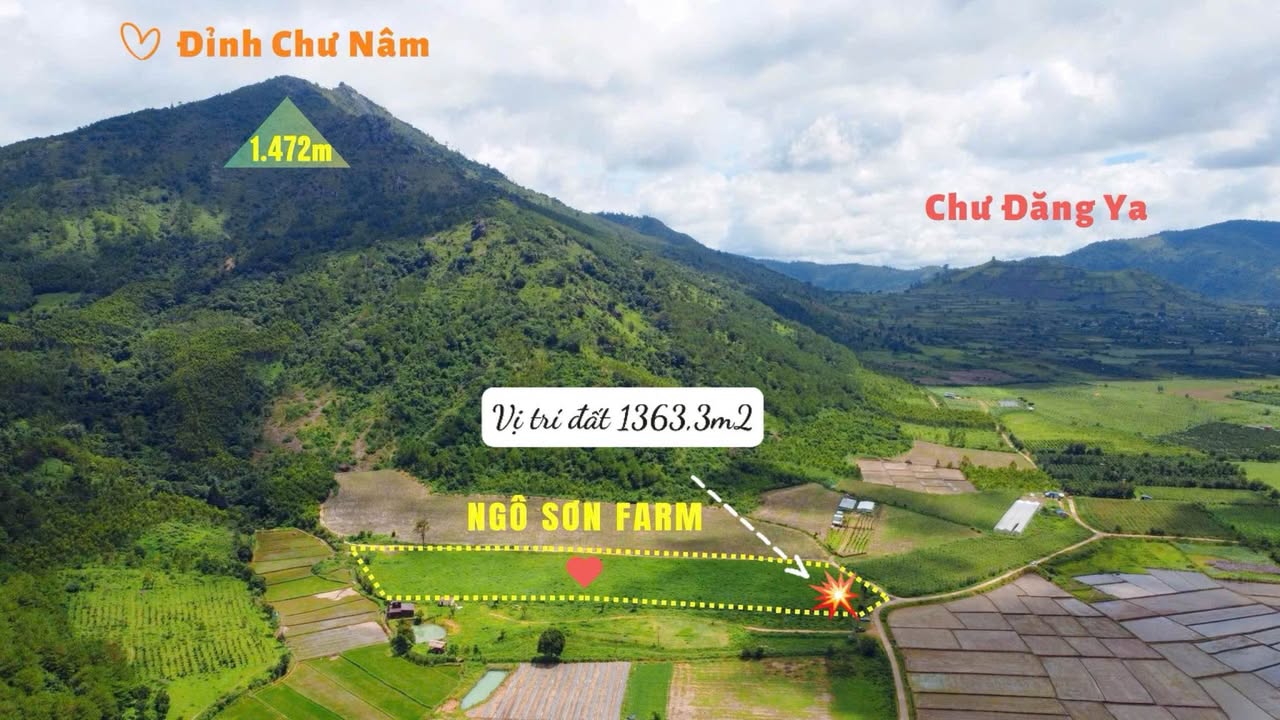 Đất Vườn Chư Đăng Ya Gia Lai 1363m² Chỉ 318 Triệu - View Núi Cực Phẩm