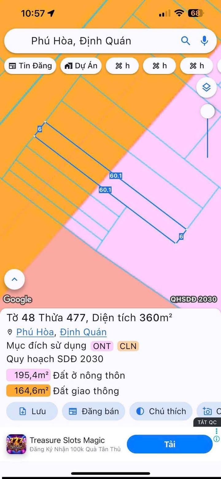 Bán Gấp Đất Mặt Tiền Quốc Lộ 20 Định Quán - 361m² Kinh Doanh Sầm Uất
