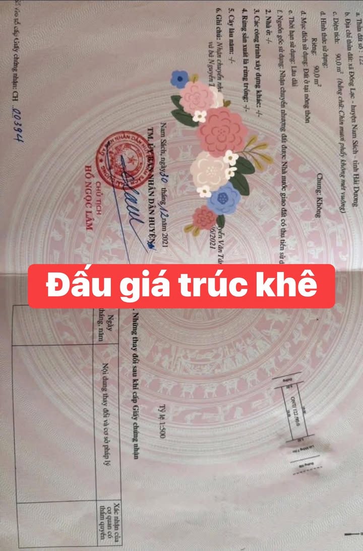 Nhà Mặt Tiền Trục Chính Trúc Khê, Nam Sách - 90m² Hướng Đông Giá 2 Tỷ